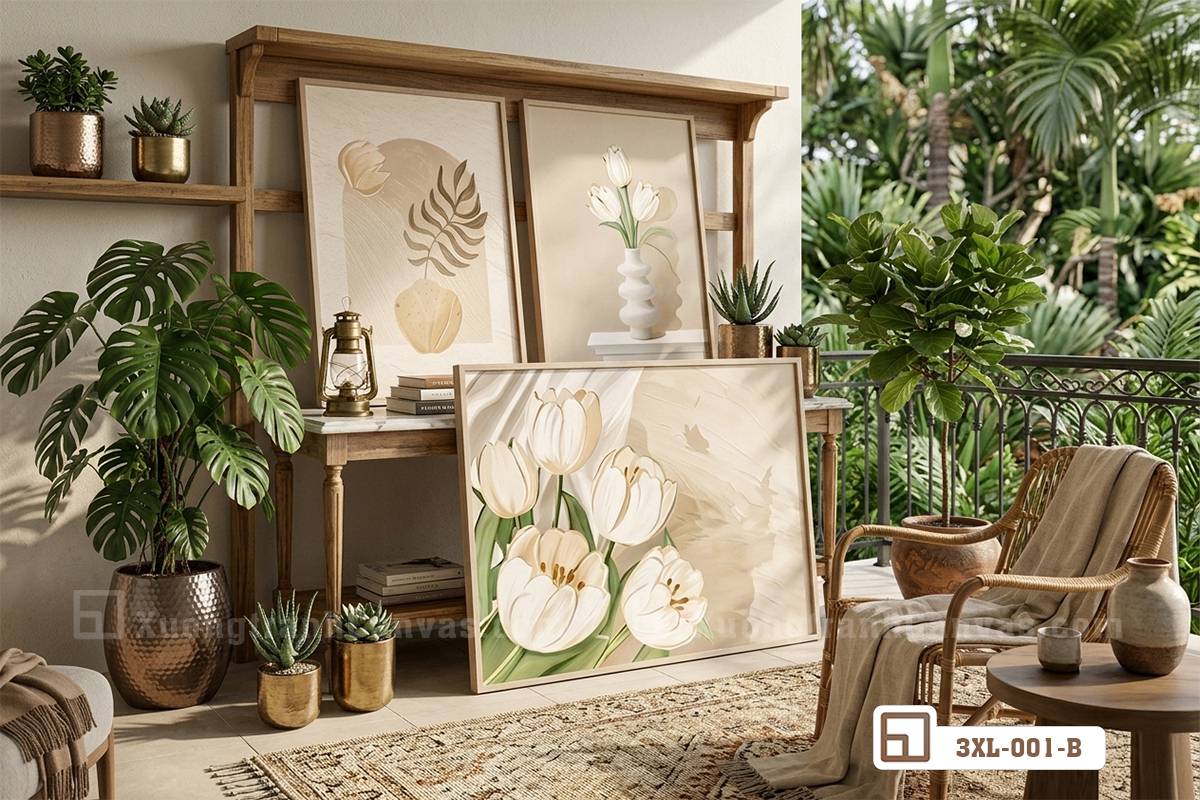 bo-tranh-hoa-tulip-trang-phoi-hop-cung-cay-xanh Bộ tranh hoa tulip trắng phối hợp cùng cây xanh tự nhiên