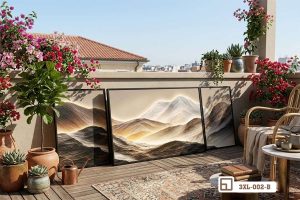 Tranh phong cảnh núi non hùng vĩ khơi gợi nguồn năng lượng bình yên 3XL 002 B m4 tranh phong canh nui non ngoai ban cong xanh mat xuongtranhcanvas