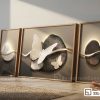 Tranh đương đại cánh bướm trừu tượng sang trọng cho phòng khách biệt thự 3XL 004 B m1 tranh duong dai canh buom phu kim sa lap lanh sang trong cho phong khach biet thu