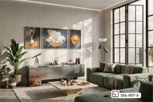 Tranh Ngựa Thần Phong Thủy Mở Ra Nguồn Năng Lượng Uy Quyền Và Thịnh Vượng 3XL 007 A m2 bo tranh ngua than phong thuy treo tuong phong khach tong mau tram am xuongtranhcanvas