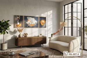 Tranh Ngựa Thần Phong Thủy Mở Ra Nguồn Năng Lượng Uy Quyền Và Thịnh Vượng 3XL 007 A m3 tranh ngua than phong thuy phong cach toi gian treo tuong phong khach xuongtranhcanvas