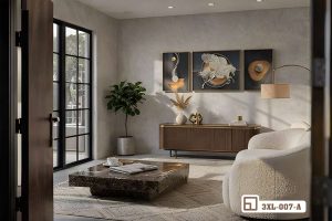 Tranh Ngựa Thần Phong Thủy Mở Ra Nguồn Năng Lượng Uy Quyền Và Thịnh Vượng 3XL 007 A m6 tranh ngua than phong thuy nghe thuat treo tuong phong khach view rong xuongtranhcanvas