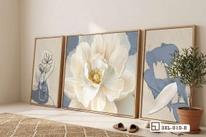 Tranh hoa nghệ thuật thanh lịch: Nâng tầm không gian sống với vẻ đẹp kiêu sa, tinh tế 3XL 010 B m3 tranh hoa nghe thuat kho lon dung san phong cach toi gian thoi thuong xuongtranhcanvas