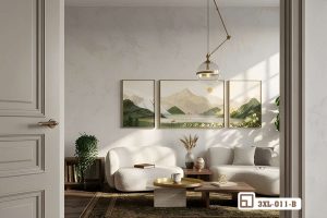 Tranh phong cảnh sơn thủy hữu tình: Bản giao hưởng thiên nhiên hùng vĩ và thơ mộng 3XL 011 B m6 tranh phong canh son thuy hanh lang thong tang biet thu xuongtranhcanvas
