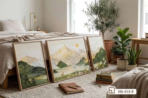 Tranh thiên nhiên đồng quê yên bình: Khúc ca dịu ngọt sưởi ấm tâm hồn mọi gia chủ 3XL 012 B m4 tranh thien nhien dong que trang tri phong ngu am cung cao cap xuongtranhcanvas