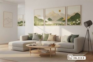 Tranh thiên nhiên đồng quê yên bình: Khúc ca dịu ngọt sưởi ấm tâm hồn mọi gia chủ 3XL 012 B m7 tranh thien nhien dong que gam mau thanh nha cho nha pho sang trong xuongtranhcanvas