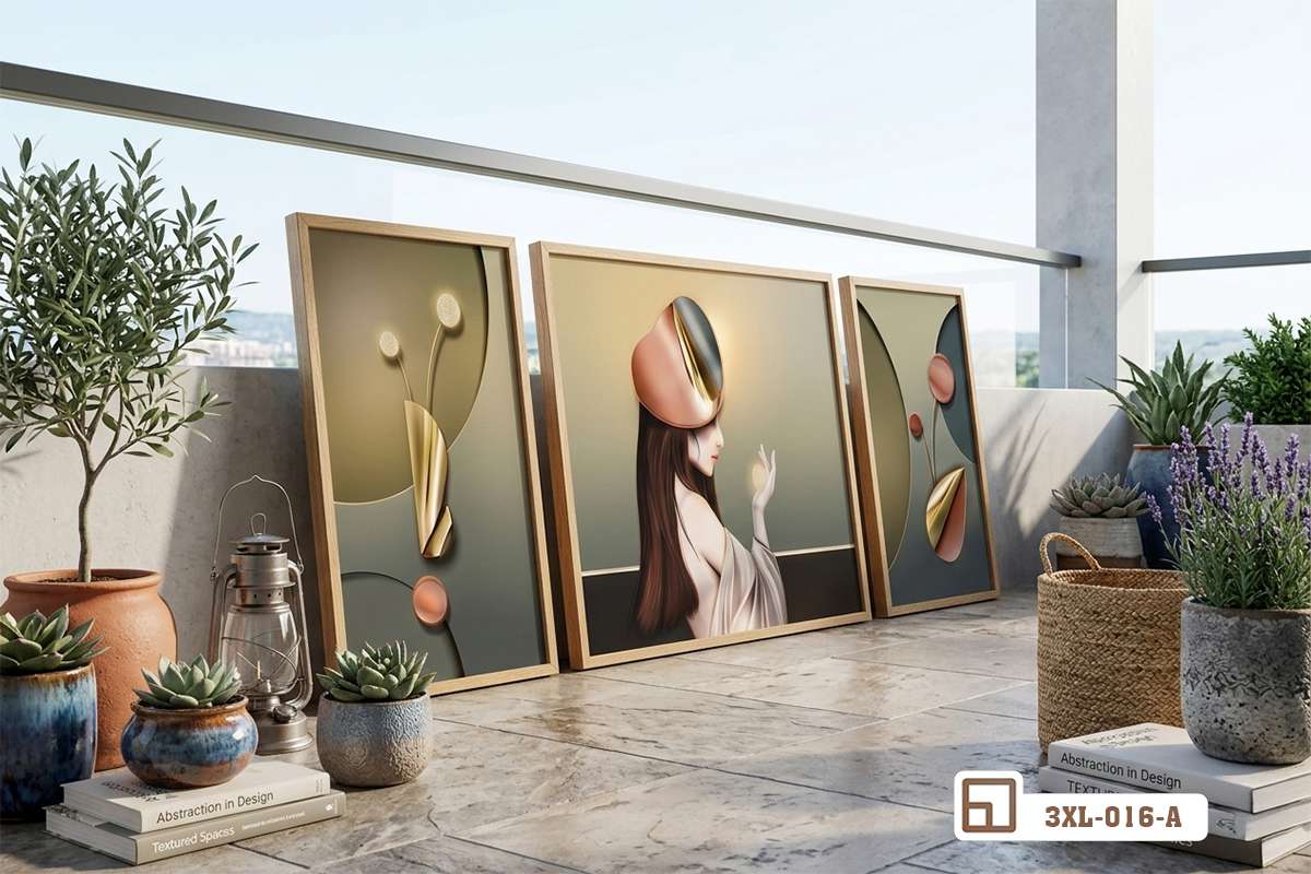 Tranh thiếu nữ phong cách hiện đại - Nét đẹp kiêu sa và huyền bí đánh thức mọi giác quan 3XL 016 A m4 tranh thieu nu phong cach hien dai kho lon san vuon thu gian