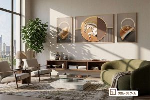 Tranh ngựa chiến phong thủy - Khí phách hiên ngang dẫn lối thành công và thịnh vượng 3XL 017 A m2 bo tranh ngua chien phong thuy cao cap treo tuong phong khach hien dai xuongtranhcanvas