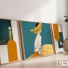 Tranh thiếu nữ nghệ thuật - Dấu ấn kiêu kỳ và quyến rũ cho phòng khách 3XL 025 A m1 tranh thieu nu nghe thuat dat san khung go sang cho phong khach xuongtranhcanvas