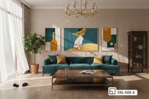 Tranh thiếu nữ nghệ thuật - Dấu ấn kiêu kỳ và quyến rũ cho phòng khách 3XL 025 A m8 tranh thieu nu nghe thuat toi gian khong gian mo tinh te dang cap xuongtranhcanvas