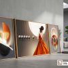 Tranh thiếu nữ hoàng hôn - Nét đẹp huyền bí chạm đến cảm xúc thăng hoa của nghệ thuật 3XL 028 A m1 tranh thieu nu hoang hon bo 3 tac pham tua tuong phong khach xuongtranhcanvas