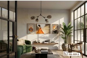 Tranh thiếu nữ hoàng hôn - Nét đẹp huyền bí chạm đến cảm xúc thăng hoa của nghệ thuật 3XL 028 A m6 dinh cao nghe thuat tranh thieu nu hoang hon cho biet thu pho xuongtranhcanvas
