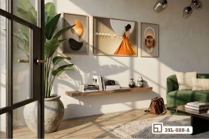 Tranh thiếu nữ hoàng hôn - Nét đẹp huyền bí chạm đến cảm xúc thăng hoa của nghệ thuật 3XL 028 A m7 tranh thieu nu hoang hon goc nhin tu phong khach am cung xuongtranhcanvas