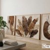 Tranh lá cây wabisabi - Tôn vinh vẻ đẹp mộc mạc và tinh tế của tự nhiên thuần khiết 3XL 028 B m1 tranh la cay wabisabi dat san moc mac tinh te khong gian mo xuongtranhcanvas