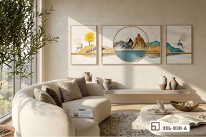Tranh Sơn Thủy Hiện Đại - Đột Phá Không Gian Đẳng Cấp 3XL 030 A m7 tranh son thuy hien dai treo tuong phong khach rong xuongtranhcanvas