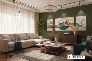 Tranh Sơn Thủy Hiện Đại - Đột Phá Không Gian Đẳng Cấp 3XL 030 A m8 tranh son thuy hien dai goc nhin thang dang cap xuongtranhcanvas