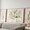Tranh hoa cúc trắng - Bản hòa ca bình yên cho ngôi nhà thân yêu 3XL 036 B m1 tranh hoa cuc trang tinh khoi phong cach hien dai cho phong khach xuongtranhcanvas