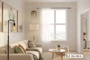 3XL 046 B m6 tranh la cay xanh nghe thuat phong khach can ho penthouse xuongtranhcanvas