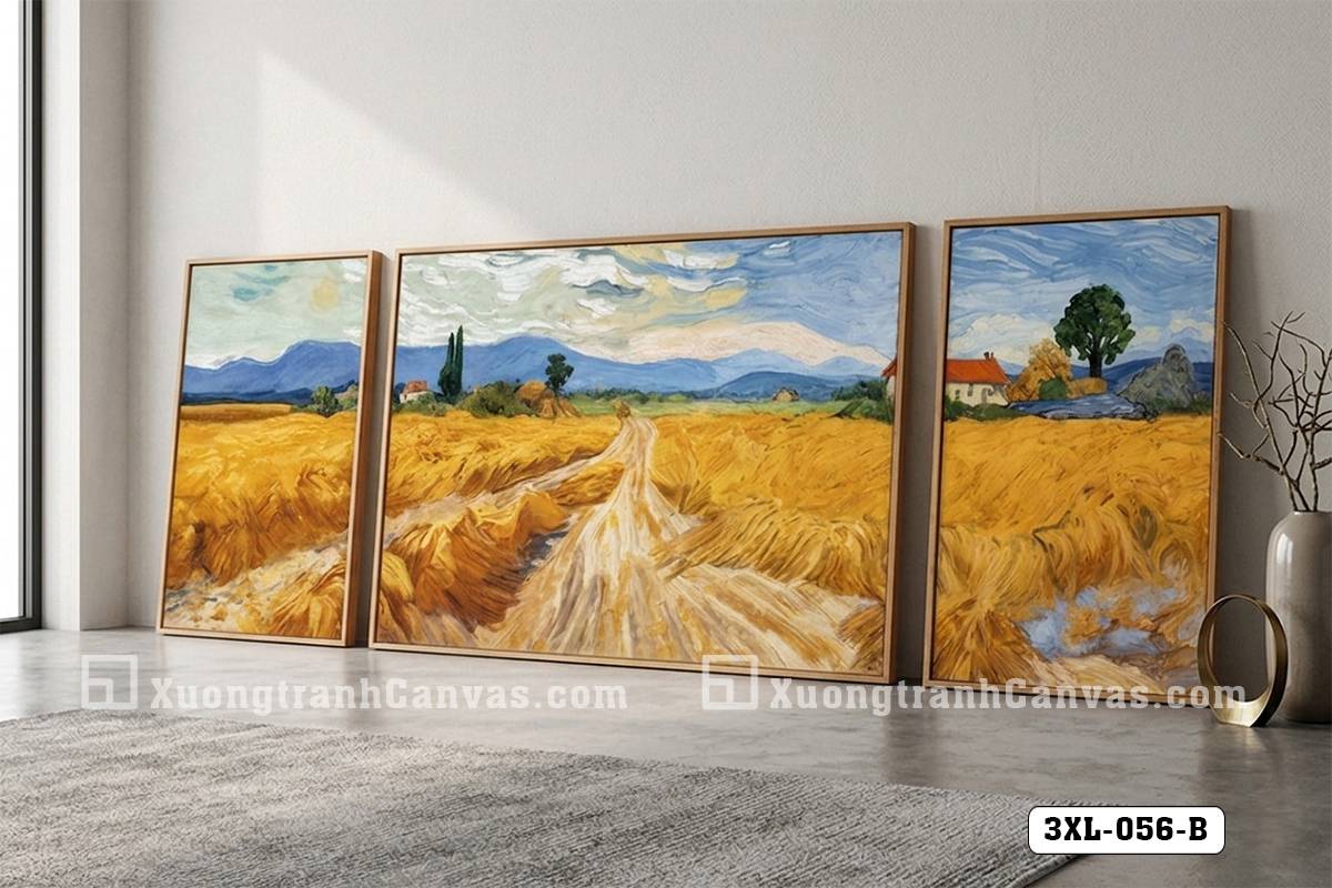 3XL 056 B Tranh Canvas Cánh Đồng Lúa Mì Phong Cách Hậu Ấn Tượng Nghệ Thuật m1 3XL 056 B Tranh Canvas Cánh Đồng Lúa Mì Phong Cách Hậu Ấn Tượng Nghệ Thuật m1