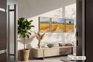 Tranh phong cảnh đồng quê - Khúc ca thanh bình đánh thức mọi cảm xúc thăng hoa 3XL 056 B m6 tranh phong canh dong que phoi canh can ho penthouse xuongtranhcanvas