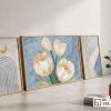 Tranh hoa tulip nghệ thuật - Nét đẹp tinh khôi chạm đến tầng sâu cảm xúc thẩm mỹ 3XL 057 B m1 tranh hoa tulip nghe thuat khung go hien dai dat tua tuong phong khach xuongtranhcanvas