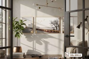 Tranh phong cảnh hoàng hôn - Bản giao hưởng ánh sáng và cảm xúc thăng hoa 3XL 059 A m6 tranh phong canh hoang hon treo tuong khong gian toi gian xuongtranhcanvas