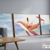 Tranh cá voi nghệ thuật - Kỳ quan đại dương mở ra thế giới mộng mơ 3XL 061 A m1 tranh ca voi nghe thuat khung go tua tuong phong khach xuongtranhcanvas