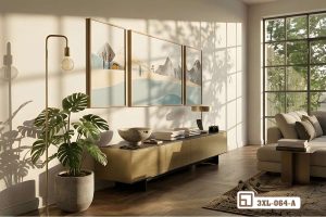 Tranh sơn thủy tối giản - Nghệ thuật đương đại chạm đến chiều sâu tâm hồn 3XL 064 A m7 tranh son thuy toi gian ke go dai phong cach toi thuong xuongtranhcanvas