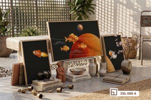 Tranh vũ trụ phi hành gia - Kỳ quan ngân hà mở ra không gian nghệ thuật độc bản 3XL 089 A m4 set tranh vu tru phi hanh gia trung bay nghe thuat tu do xuongtranhcanvas