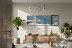 Tranh Canvas Vũ Trụ Phi Hành Gia Và Hệ Mặt Trời Cho Phòng Bé Mã-3XL-095-A 3XL 095 A Tranh Canvas Vũ Trụ Phi Hành Gia Và Hệ Mặt Trời Cho Phòng Bé m6