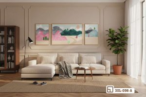 Tranh phong cảnh đồi núi - Bản hòa tấu màu sắc giữa thiên nhiên thơ mộng 3XL 096 A m8 tranh phong canh doi nui dang canvas kho lon tua tuong an tuong xuongtranhcanvas
