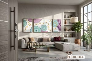 Tranh cá chép vàng phong thủy - Biểu tượng tài lộc và vượng khí cho gia chủ 3XL 102 A m6 tranh ca chep vang phong cach toi gian sang trong xuongtranhcanvas
