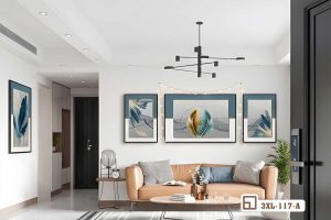 Tranh treo tường lông vũ nghệ thuật - Đỉnh cao sang trọng cho phòng khách 3XL 117 A m6 tranh treo tuong long vu phong cach toi gian cho nha sang trong xuongtranhcanvas