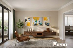 Tranh treo tường hươu vàng nghệ thuật - Biểu tượng bình an quý phái 3XL 121 A m6 tranh treo tuong huou vang nghe thuat trang tri biet thu xuongtranhcanvas