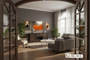 Tranh treo tường vũ công váy đỏ - Đánh thức cảm xúc nghệ thuật 3XL 124 A m2 bo tranh vu cong vay do treo tuong phong khach rong xuongtranhcanvas