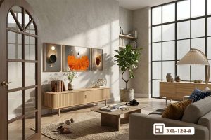Tranh treo tường vũ công váy đỏ - Đánh thức cảm xúc nghệ thuật 3XL 124 A m3 tranh vu cong vay do phoi noi that go sang hien dai xuongtranhcanvas