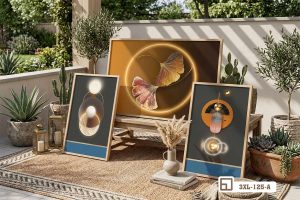 Tranh treo tường lá bạch quả - Điểm nhấn tinh tế sang trọng 3XL 125 A m4 tac pham tranh treo tuong la bach qua diem nhan ban cong sang xuongtranhcanvas