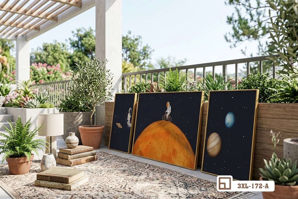 tranh trừu tượng canvas cao cấp phối hợp cùng hệ đèn rọi làm nổi bật mảng tường Chi tiết bộ tranh trừu tượng treo tường cao cấp được chiếu sáng nổi bật dưới hệ thống đèn rọi chuyên dụng