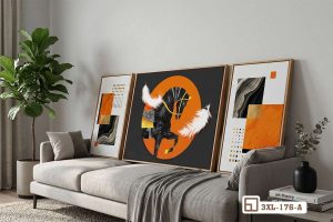 3XL 176 A m1 tranh ngua chien phong thuy bo lon treo phong khach rong xuongtranhcanvas