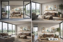 Tranh Canvas Tuần Lộc Và Lá Bạch Quả Vàng Xanh Sang Trọng Mã-3XL-253-A 3XL 253 A Tranh Canvas Tuần Lộc Và Lá Bạch Quả Vàng Xanh Sang Trọng m5