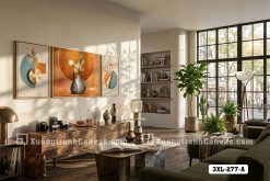 Tranh Canvas Bình Hoa Nghệ Thuật Cam Và Xanh-Tranh Canvas Decor Hiện Đại Mã-3XL-277-A 3XL 277 A Tranh Canvas Bình Hoa Nghệ Thuật Cam Và Xanh Tranh Canvas Decor Hiện Đại m4