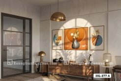 Tranh Canvas Bình Hoa Nghệ Thuật Cam Và Xanh-Tranh Canvas Decor Hiện Đại Mã-3XL-277-A 3XL 277 A Tranh Canvas Bình Hoa Nghệ Thuật Cam Và Xanh Tranh Canvas Decor Hiện Đại m6