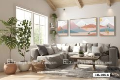 Tranh Canvas Phong Cảnh Núi Non Pastel Hiện Đại Mã-3XL-305-A 3XL 305 A Tranh Canvas Phong Cảnh Núi Non Pastel Hiện Đại m7