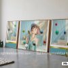 Tranh Canvas Quý Cô Cổ Điển Tông Xanh Mint Trang Trí Hiện Đại Mã-3XL-347-A 3XL 347 A Tranh Canvas Quý Cô Cổ Điển Tông Xanh Mint Trang Trí Hiện Đại m1