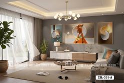 Tranh Canvas Cô Gái Nghệ Thuật Tông Cam Đất Hiện Đại Sang Trọng Mã-3XL-351-A 3XL 351 A Tranh Canvas Cô Gái Nghệ Thuật Tông Cam Đất Hiện Đại Sang Trọng m4