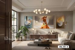 Tranh Canvas Cô Gái Nghệ Thuật Tông Cam Đất Hiện Đại Sang Trọng Mã-3XL-351-A 3XL 351 A Tranh Canvas Cô Gái Nghệ Thuật Tông Cam Đất Hiện Đại Sang Trọng m6