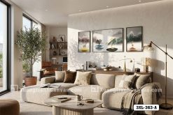 Tranh Canvas Sơn Thủy Hữu Tình Trừu Tượng Tông Xám Vàng Đẳng Cấp Hiện Đại Mã-3XL-363-A 3XL 363 A Tranh Canvas Sơn Thủy Hữu Tình Trừu Tượng Tông Xám Vàng Đẳng Cấp Hiện Đại m3
