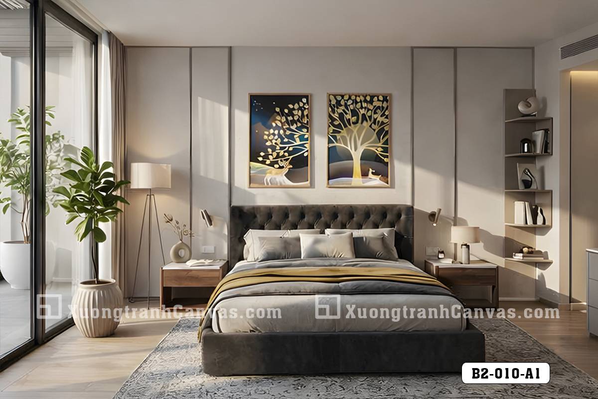 B2 010 A1 Tranh Canvas Hươu Vàng Dưới Gốc Cây Kim Tiền Tông Xanh Than Sang Trọng m7 B2 010 A1 Tranh Canvas Hươu Vàng Dưới Gốc Cây Kim Tiền Tông Xanh Than Sang Trọng m7