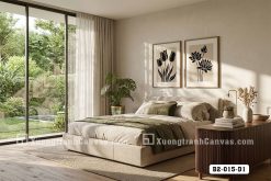 B2 015 D1 Tranh Canvas Hoa Sen Tulip Đen Trắng Nghệ Thuật Minimalism Bắc Âu m4