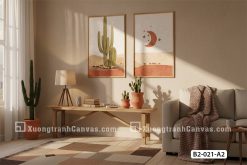 Tranh Canvas Sa Mạc Tông Cam Đất Boho Trang Trí Nội Thất Mã-B2-021-A2 B2 021 A2 Tranh Canvas Sa Mạc Tông Cam Đất Boho Trang Trí Nội Thất m3
